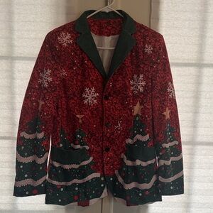 Festive Red and Green Christmas Jacket
